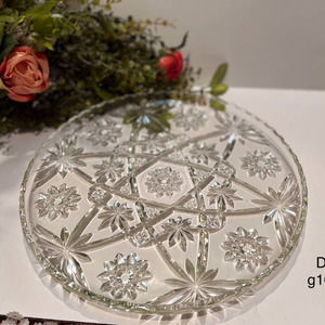Star of David Sandwich Platter Prescut Clear by ANCHOR HOCKING